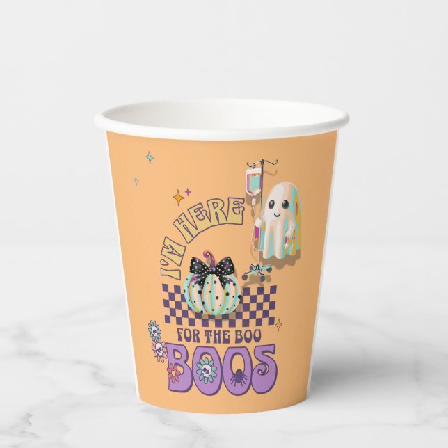 Krankenschwester Geist lustige Zitat Kürbiskokette Pappbecher (Vorderseite)