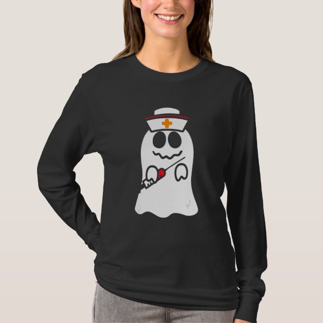 Krankenschwester-Geist-Schrubben-Oberteil-Hallowee T-Shirt (Vorderseite)