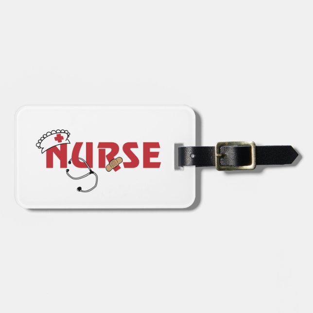 Krankenschwester Gepäckanhänger (Vorderseite horizontal)