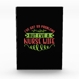 Krankenschwester Geschenk Ich habe 99 Probleme Fotoblock