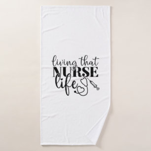 Krankenschwester Geschenk Leben als diese Krankens Badehandtuch