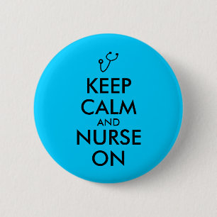 Krankenschwester-Geschenk-Stethoskop behalten Ruhe Button