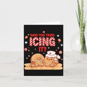 Krankenschwester-Gingerbread-Mann-Kostüm, Weihnach Karte