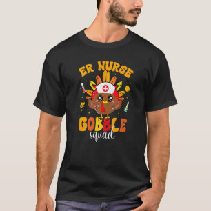 Krankenschwester Gobble Squad Truthahn Pilger Ernt T-Shirt