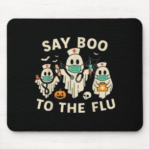 Krankenschwester Halloween Geister Crew Impfung sa Mousepad