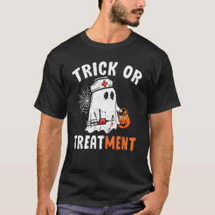 Krankenschwester Halloween Kostüm Boo Geist Trick T-Shirt