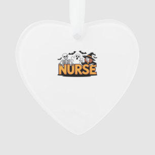Krankenschwester - Halloween - mit Geist, Hexe und Ornament