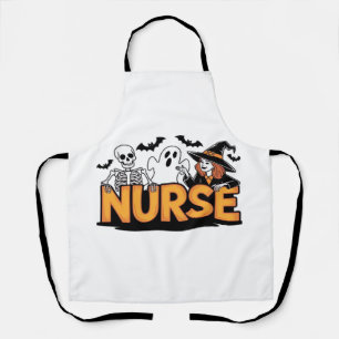 Krankenschwester - Halloween - mit Geist, Hexe und Schürze