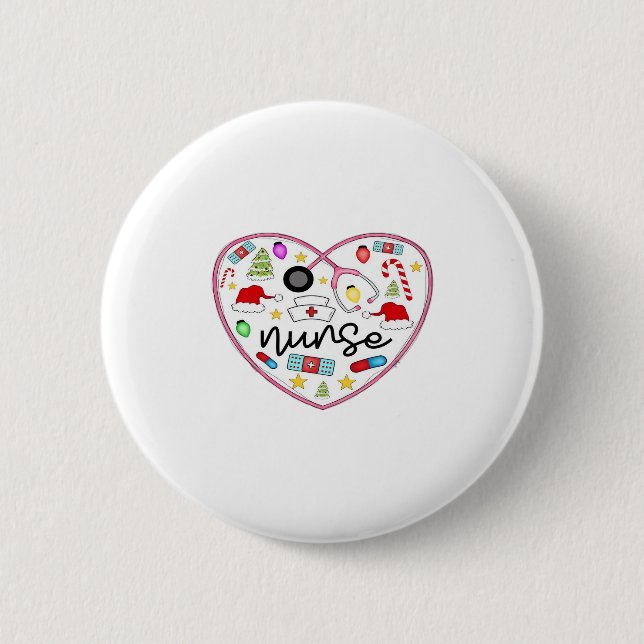 Krankenschwester Herz, Halloween Oversized T-Shirt Button (Vorderseite)