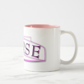 KRANKENSCHWESTER-HUT-TASSE ZWEIFARBIGE TASSE