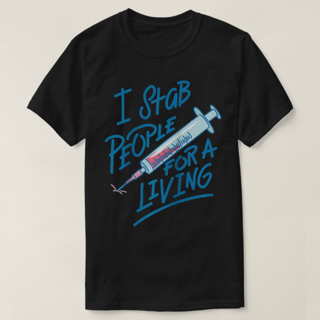 Krankenschwester Ich halte Menschen für eine leben T-Shirt (Design vorne)