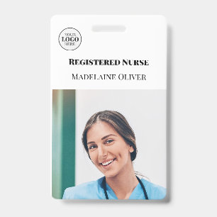 Krankenschwester ID Foto einfaches Logo Abzeichen Ausweis