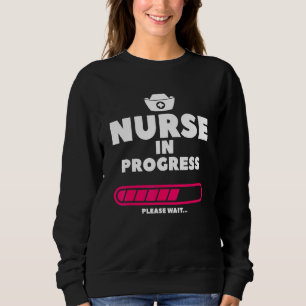 Krankenschwester im Gange Bitte warten Krankenpfle Sweatshirt