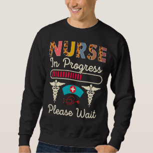 Krankenschwester im Gange Bitte warten Sie auf zuk Sweatshirt