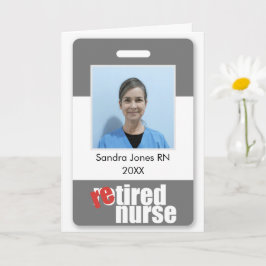Krankenschwester im Ruhestand personalisiertes Fot Karte