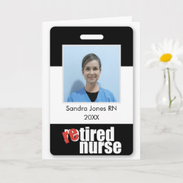 Krankenschwester im Ruhestand personalisiertes Fot Karte