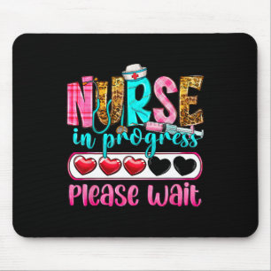 Krankenschwester in Arbeit Bitte warten Krankenpfl Mousepad
