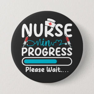 Krankenschwester in Ausbildung Lade Runde Schaltfl Button