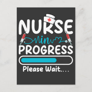 Krankenschwester in Ausbildung lädt Postkarte