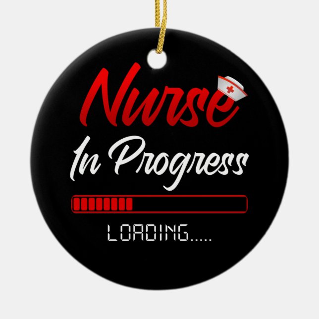 Krankenschwester in der Ausbildung der Krankenschw Keramik Ornament (Vorne)