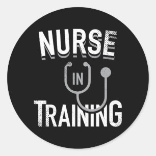 Krankenschwester in der Ausbildung von Krankenpfle Runder Aufkleber