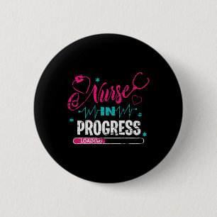 Krankenschwester in der laufenden Krankenpflegersc Button
