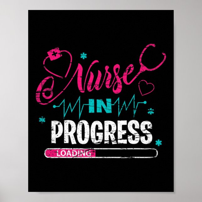 Krankenschwester in der laufenden Krankenpflegersc Poster (Vorne)