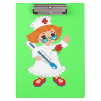 Krankenschwester in der Uniform Klemmbrett