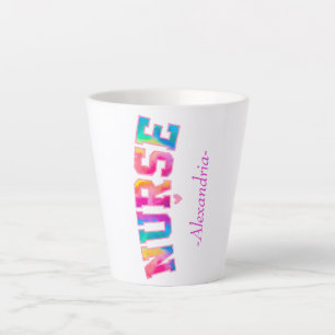 "Krankenschwester" in eleganten Regenbogenfarben   Milchtasse