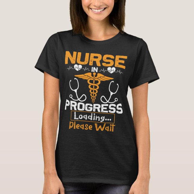 Krankenschwester in laufender Krankenpflege T-Shirt (Vorderseite)