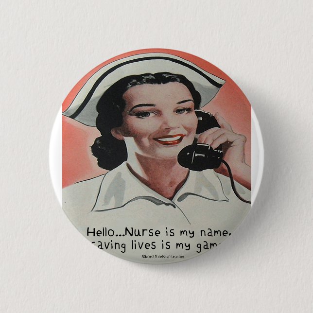 Krankenschwester ist mein Name Button (Vorderseite)