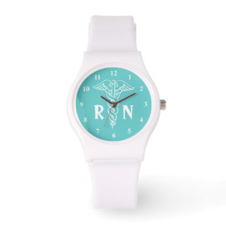 Krankenschwester | Kadukus mit RN-Monogramm Armbanduhr