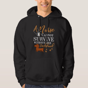 Krankenschwester kann nicht ohne ihre Dackel Mama Hoodie