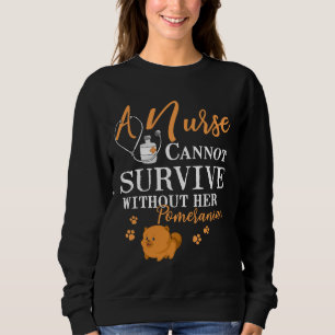 Krankenschwester kann nicht ohne ihre Spitz-Mama ü Sweatshirt