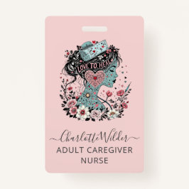 Krankenschwester Karegiver Rosa Ausweis