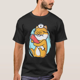 Krankenschwester Katze Mit Spritze Dankt Dem Gesun T-Shirt