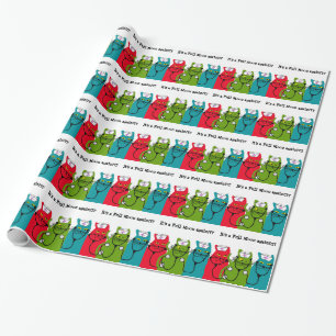 Krankenschwester-Katzen-lustiger Geschenkpapier