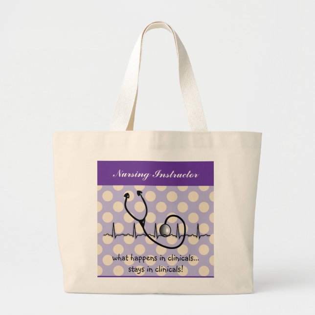 Krankenschwester-klinische Lehrer-Taschen-Tasche Jumbo Stoffbeutel (Vorne)