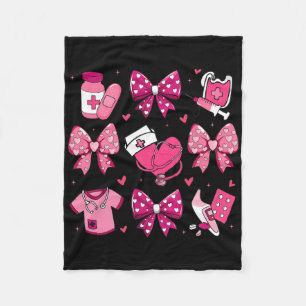 Krankenschwester Kokette Stethoskop Schleife Rosa Fleecedecke
