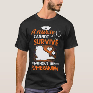 Krankenschwester Krankenhaus Pomeranian Hund Besit T-Shirt