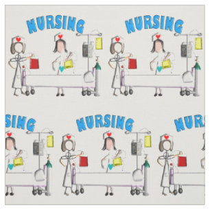 Krankenschwester-Krankenhaus-Szene Stoff