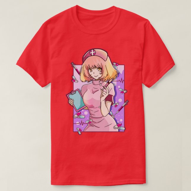 Krankenschwester Krankenpfleger - Front Line T-Shirt (Design vorne)