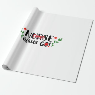 Krankenschwester Krankenschwester kommt Virus Go Geschenkpapier