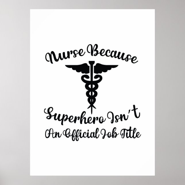 Krankenschwester Krankenschwester wegen Superhero Poster (Vorne)