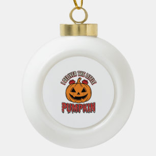 Krankenschwester-Kürbis-Halloween-Liefer-Shirt-Des Keramik Kugel-Ornament