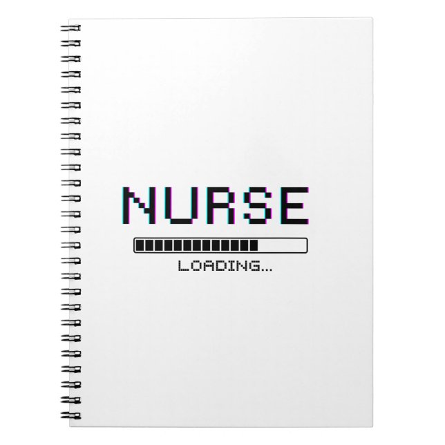 Krankenschwester-Ladefehler-Pixel-Art-Design Notizblock (Vorderseite)