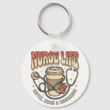 Krankenschwester-Leben-Kaffee-und-Chaos-Retro-Herz