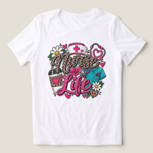 Krankenschwester Leben Leopardenprint Stethoskop H Tri-Blend Shirt