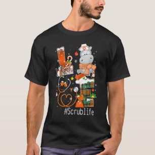 Krankenschwester Leben Liebe Nilpferd Scrub Leben T-Shirt