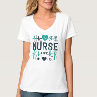 Krankenschwester-Leben Medizinische Symbole Gesund T-Shirt